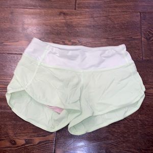 Lime green lululemon shorts
